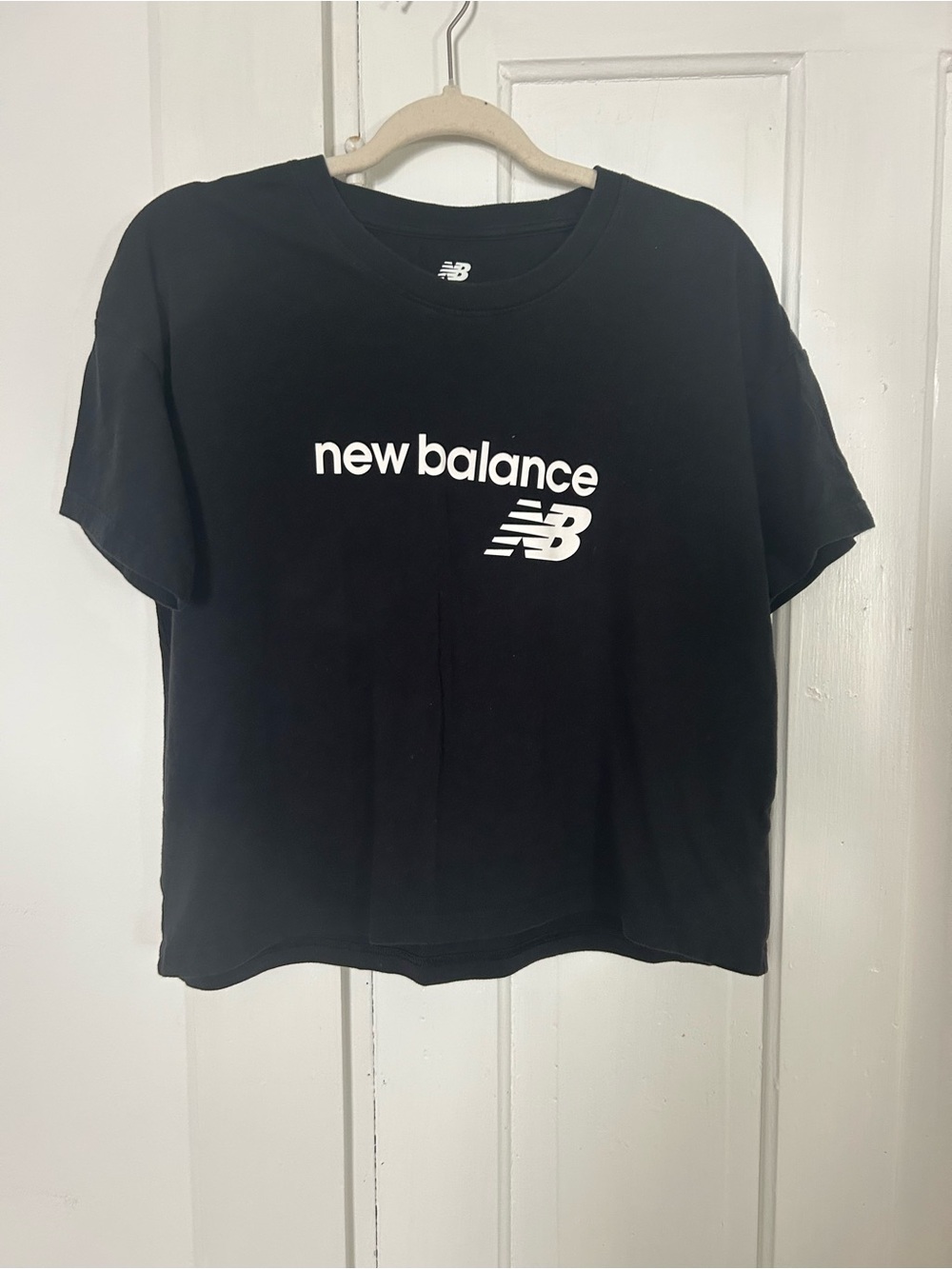 New Balance Black Tee with White Logo